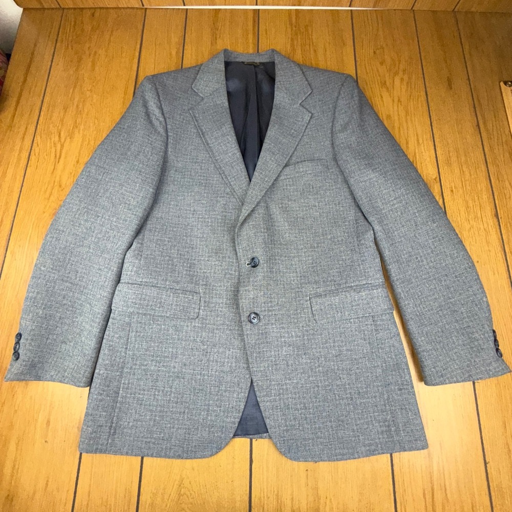 Vintage‎ Levis Action Suits Mens 40R Grey Wool Blend Blazer Jacket Classic - Picture 11 of 11